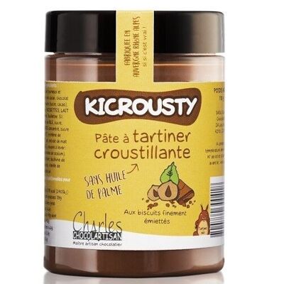 KICROUSTY 110g - Crema crujiente de feuilletine con leche y avellanas