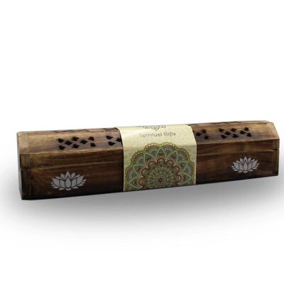 Porta incenso a forma di scatola di loto verde