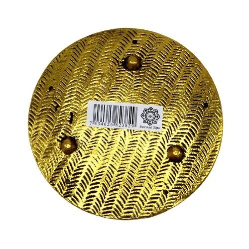 Porta incenso Pentacolo finitura anticata dorata