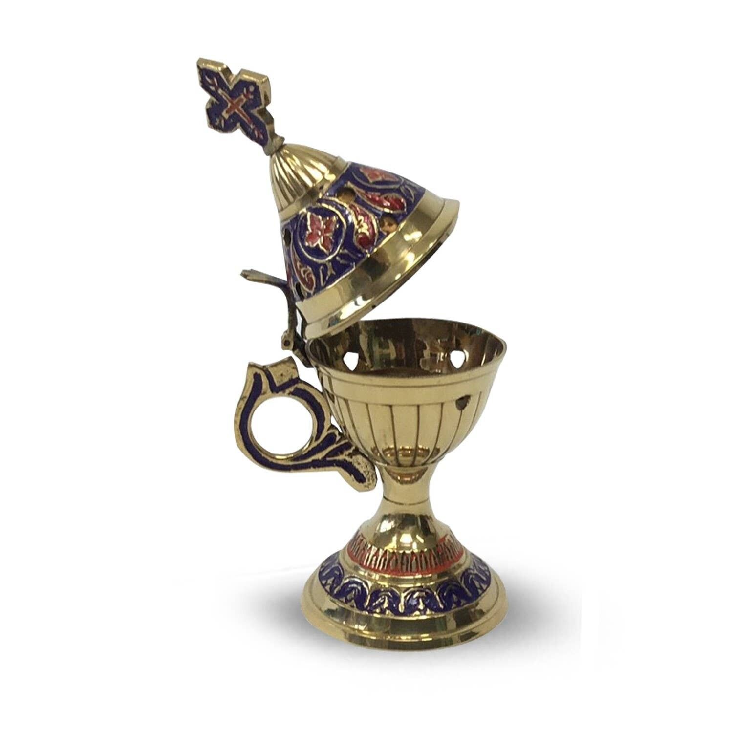 Portaincenso con manico e croce (15cm)