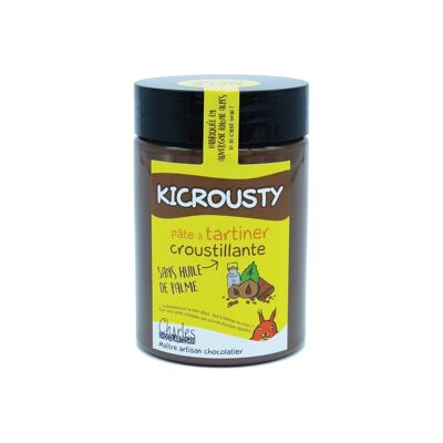 KICROUSTY 280g lait-noisettes - Pâte à tartiner croustillante feuilletine