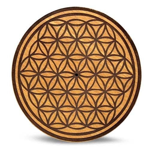 Lcw Incense Holder Flower of Life Engraved 20 Cm Set of 2 Un