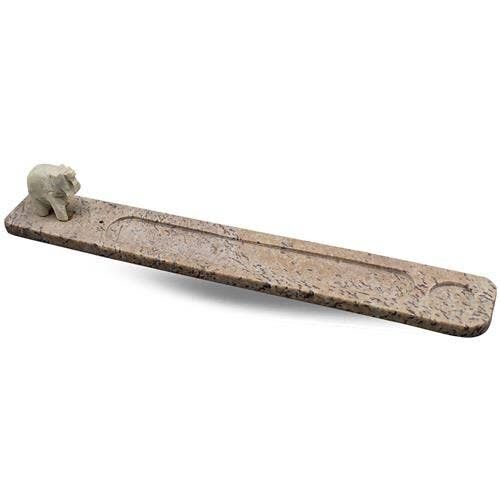 Porta incenso elefante in pietra ollare