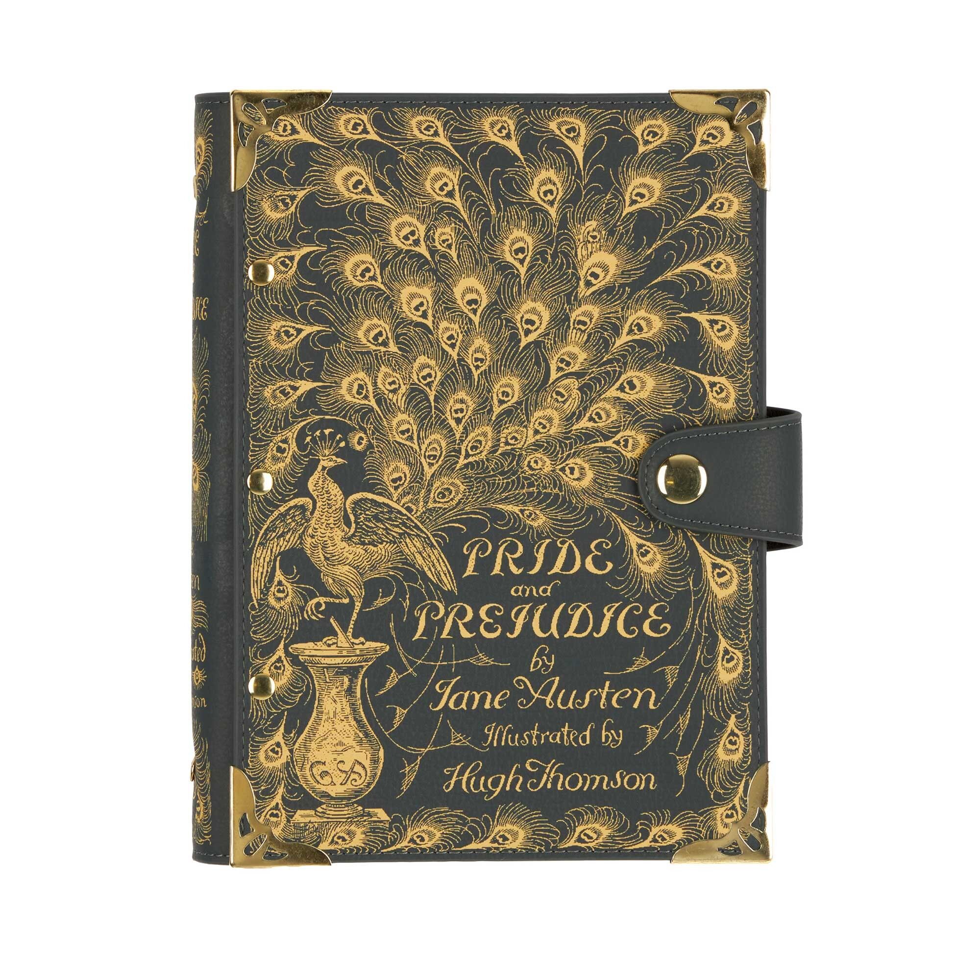 Libreta de anillas rellenable de color verde Orgullo y prejuicio