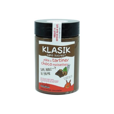 KLASIK SANS SUCRE 280g - Pâte à tartiner lait-noisettes (au maltitol)