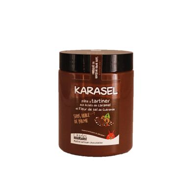 KARASEL 570g - Crema spalmabile al latte e nocciole con gocce di caramello al burro salato
