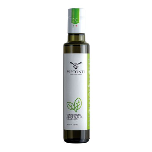 Olio da Condimento a base di Extravergine d'Oliva e Basilico 250 ml