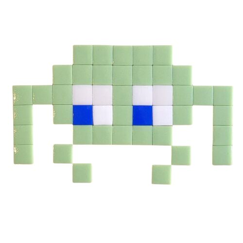Kit mosaïque "Video game vert d'eau" - Space Invader