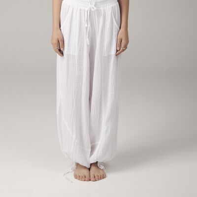 Pantaloni larghi di cotone