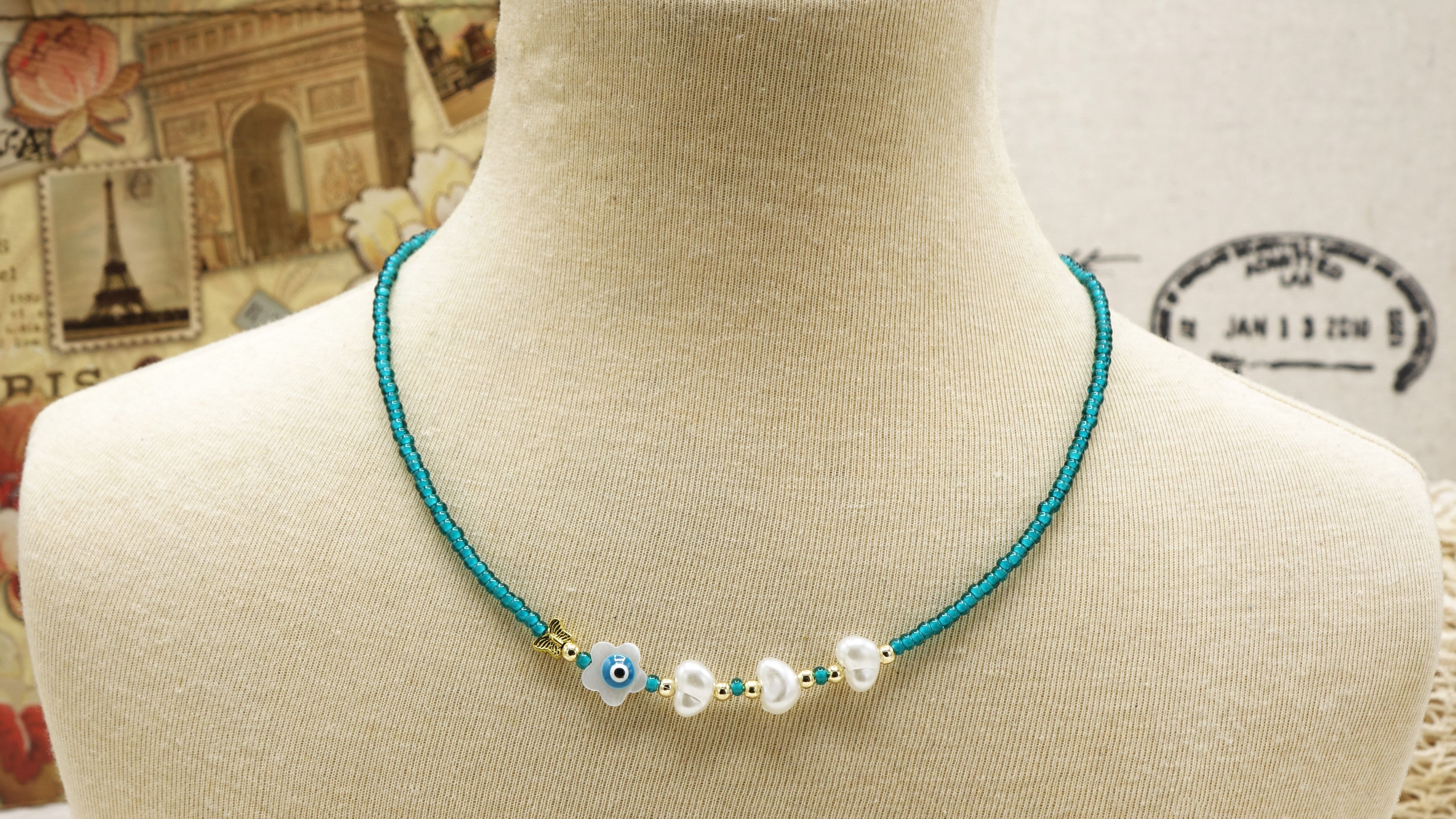 Fresh Water Pearl Floral Necklace