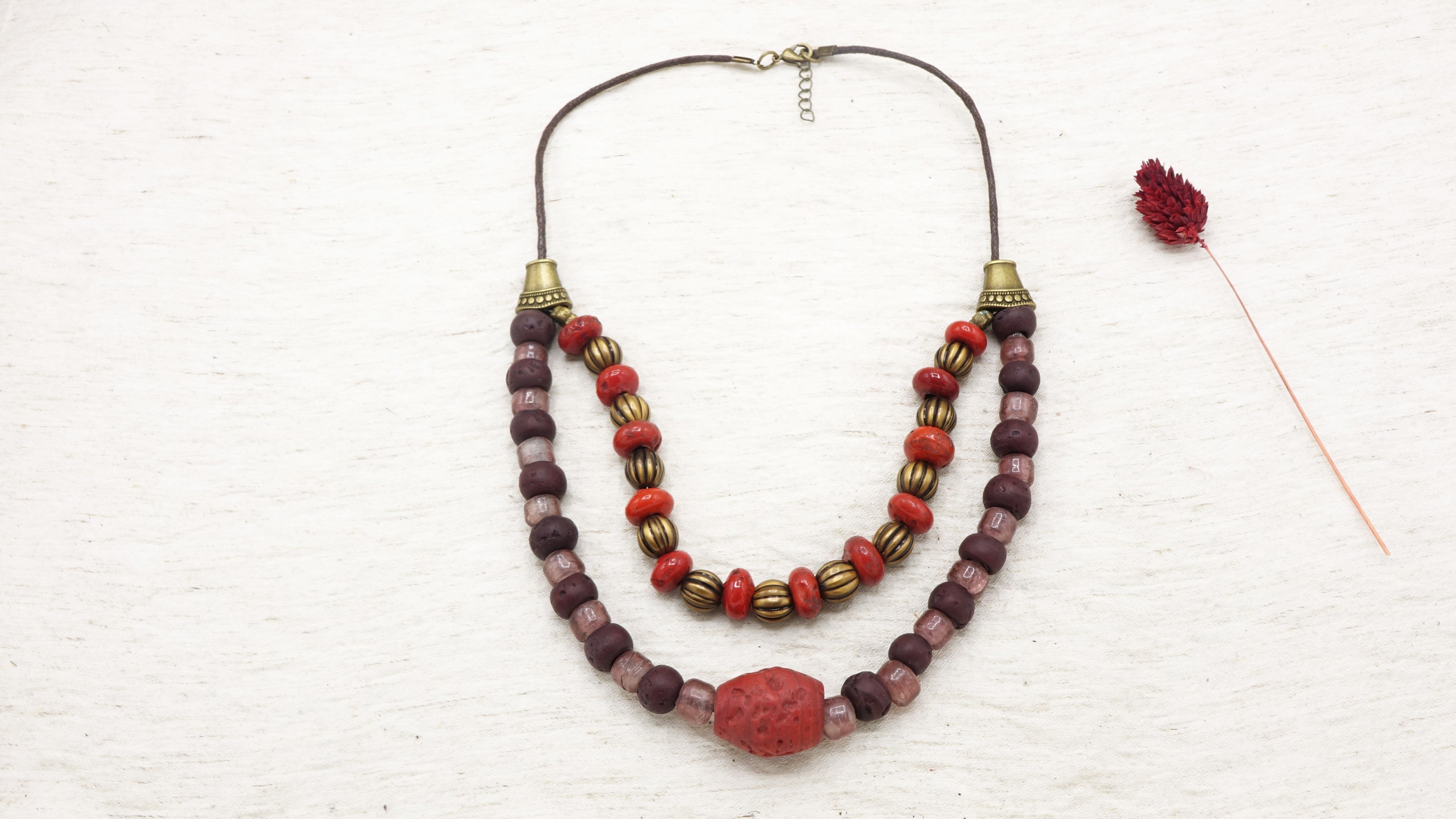 Boho Beaded Necklace