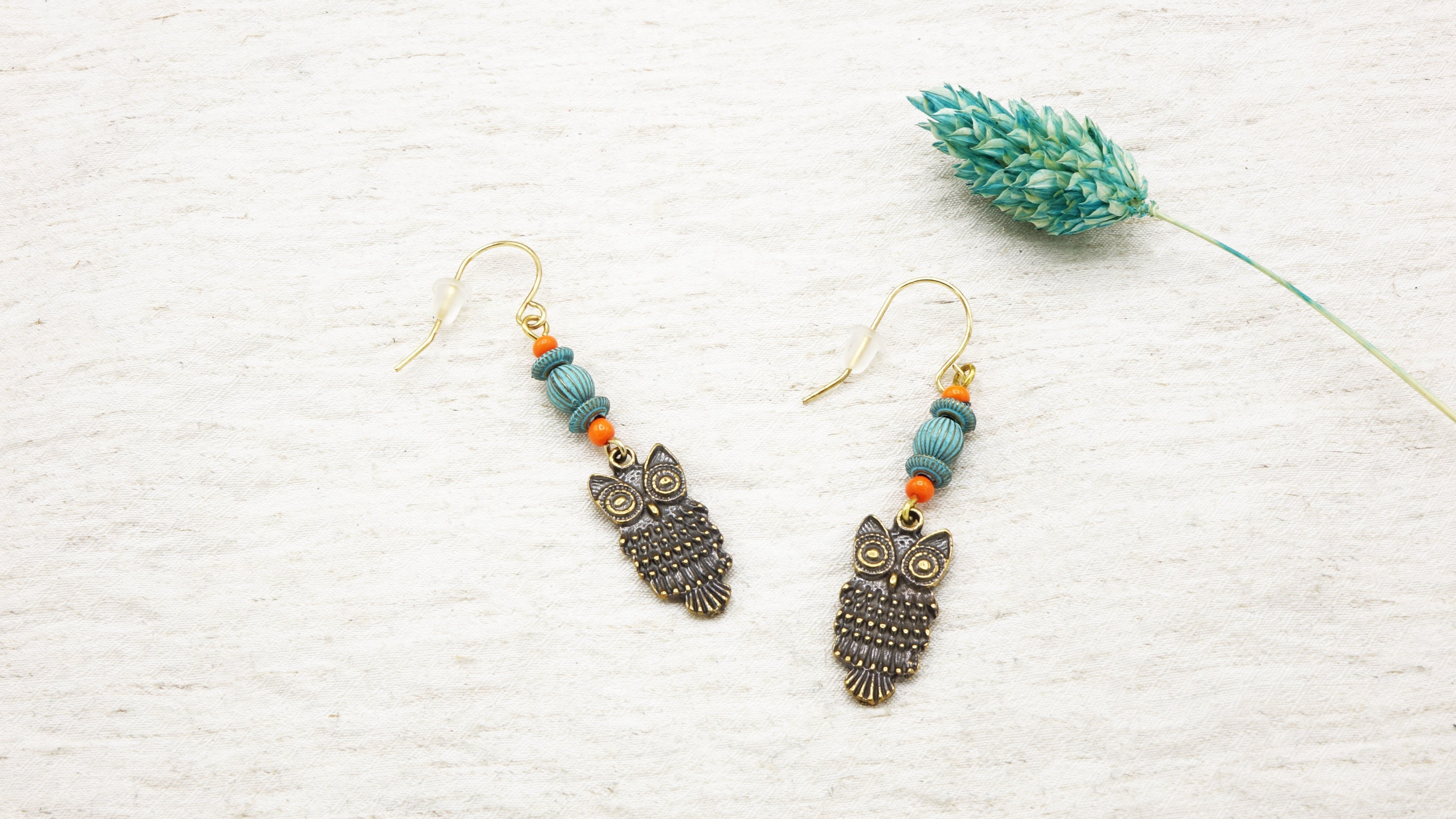 Boho Owl Earrings