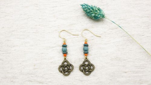 Boho Beaded Sailor's Knot Earring