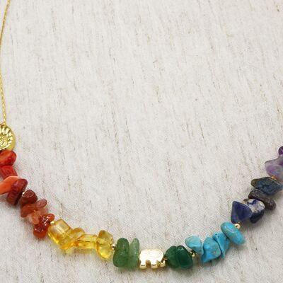 Collana di pietra di cristallo dei 7 chakra