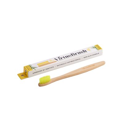 KIDS SIZE - BAMBOO TOOTHBRUSH - SOFT - YELLOW