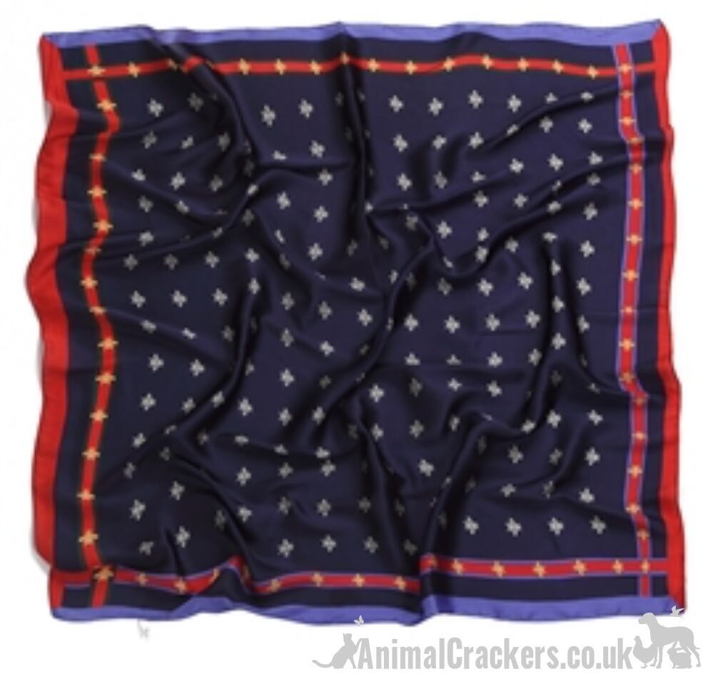 Damenschal, Kopftuch, Halstuch mit Bienenaufdruck in Blau oder Weiß, tolles Geschenk für Bienenliebhaber!