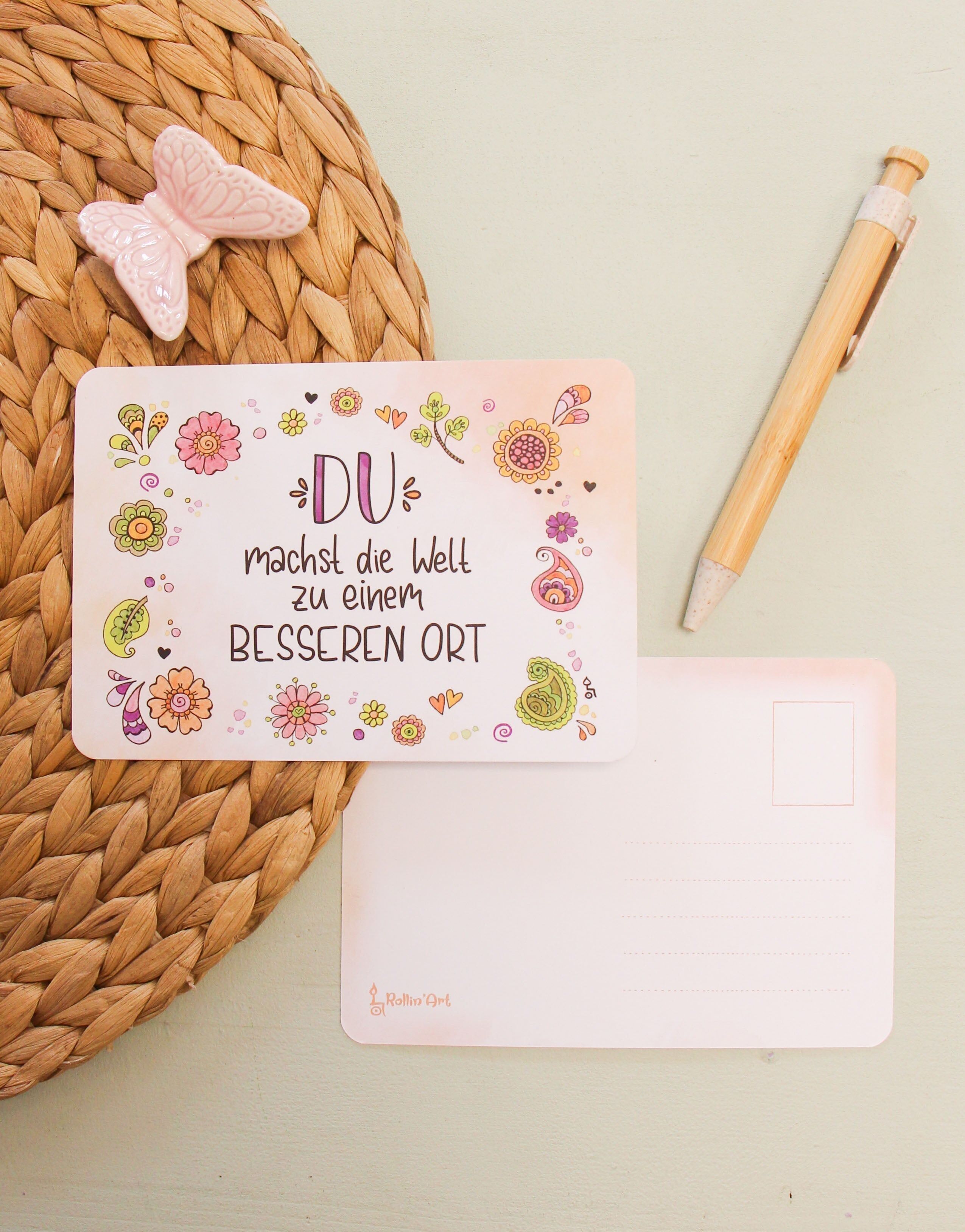 Cartolina "Tu rendi il mondo un posto migliore"