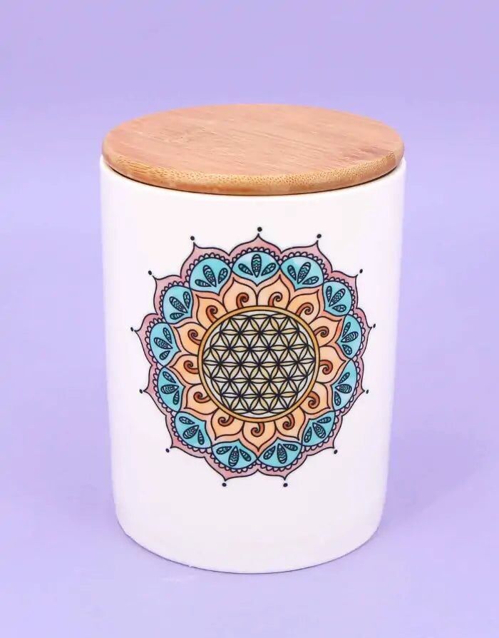 Scatola in ceramica M "Fiore della Vita"