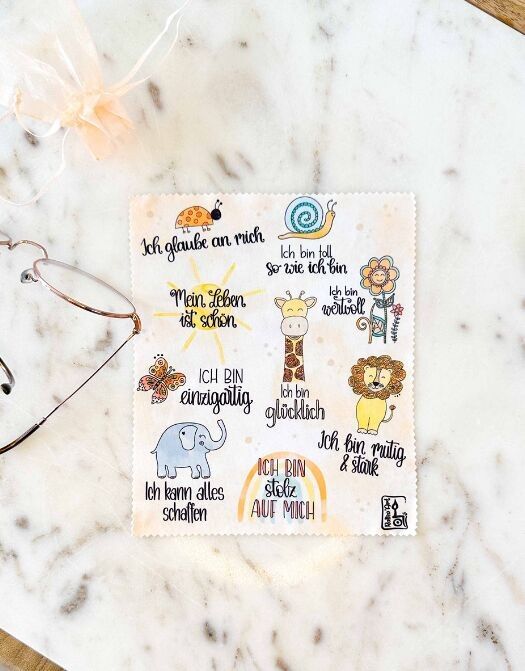 Brillenputztuch "Affirmationen"