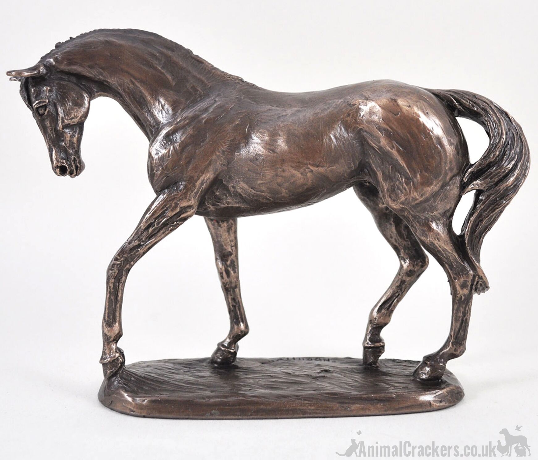 Figura de caballo 'Nobility' de Harriet Glen, adorno de bronce fundido en frío, regalo para amantes de los caballos de carreras