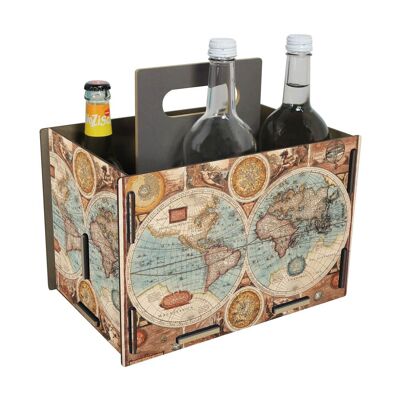 Porte-bouteilles pour bouteilles de 1 litre carte du monde