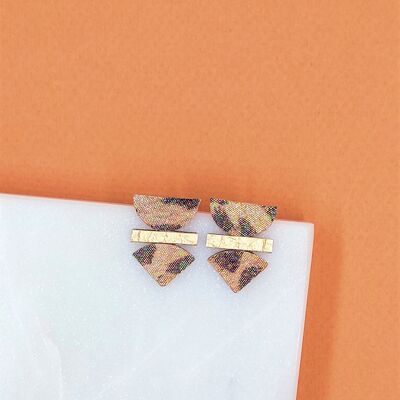 Boucles d'oreilles solar leopard irise