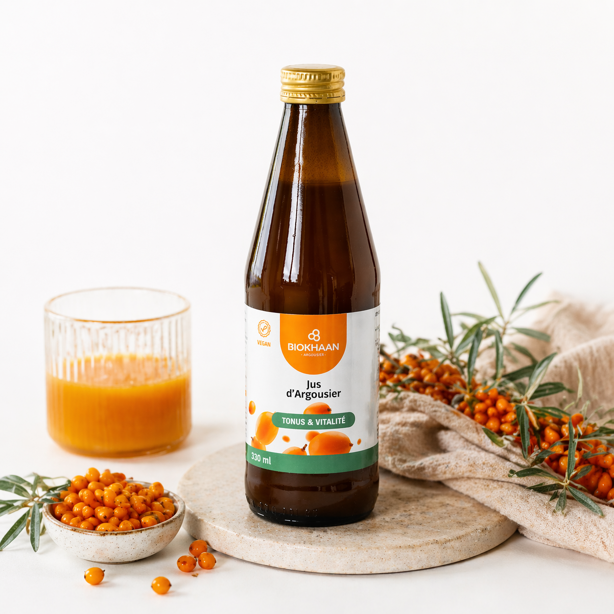 Sea Buckthorn Juice – 100% Pure Juice – Energy & Vitality – Pesticide-Free – Preservative-Free
