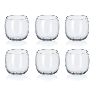 485ml low water glasses with a plain ball - set of 6