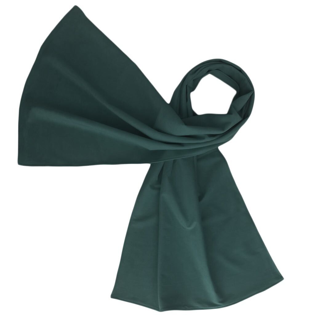 Stola scialle in pelle scamosciata (155x35 cm) · Verde scuro