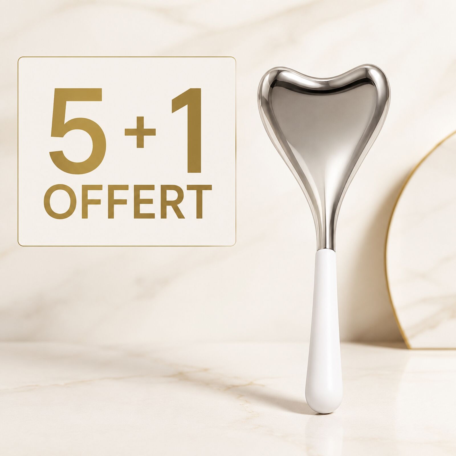 Cryotherapy Spoon Face Massager - Cold Effect Metal Beauty Accessory in Stainless Steel - (5+1 Free)
