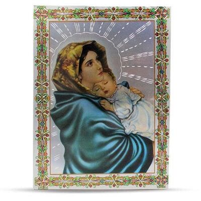 Assiette Aluminium Vierge Marie Et Jésus 21 X 30
