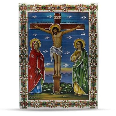 Placa de Aluminio Jesús en la Cruz 21 X 30