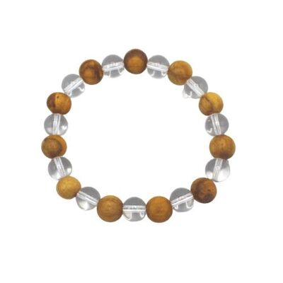Bracelet Palo Santo and Crystal Quartz
