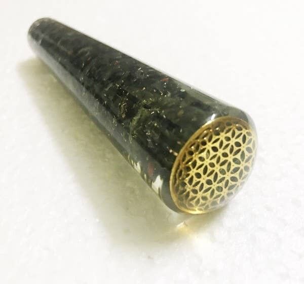 Orgone Blood Stone fiore della vita massaggiatore liscio