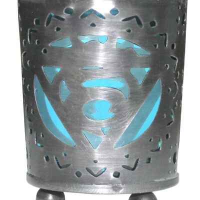 Chakra Votive Holder Insert en Verre Bleu - Gorge