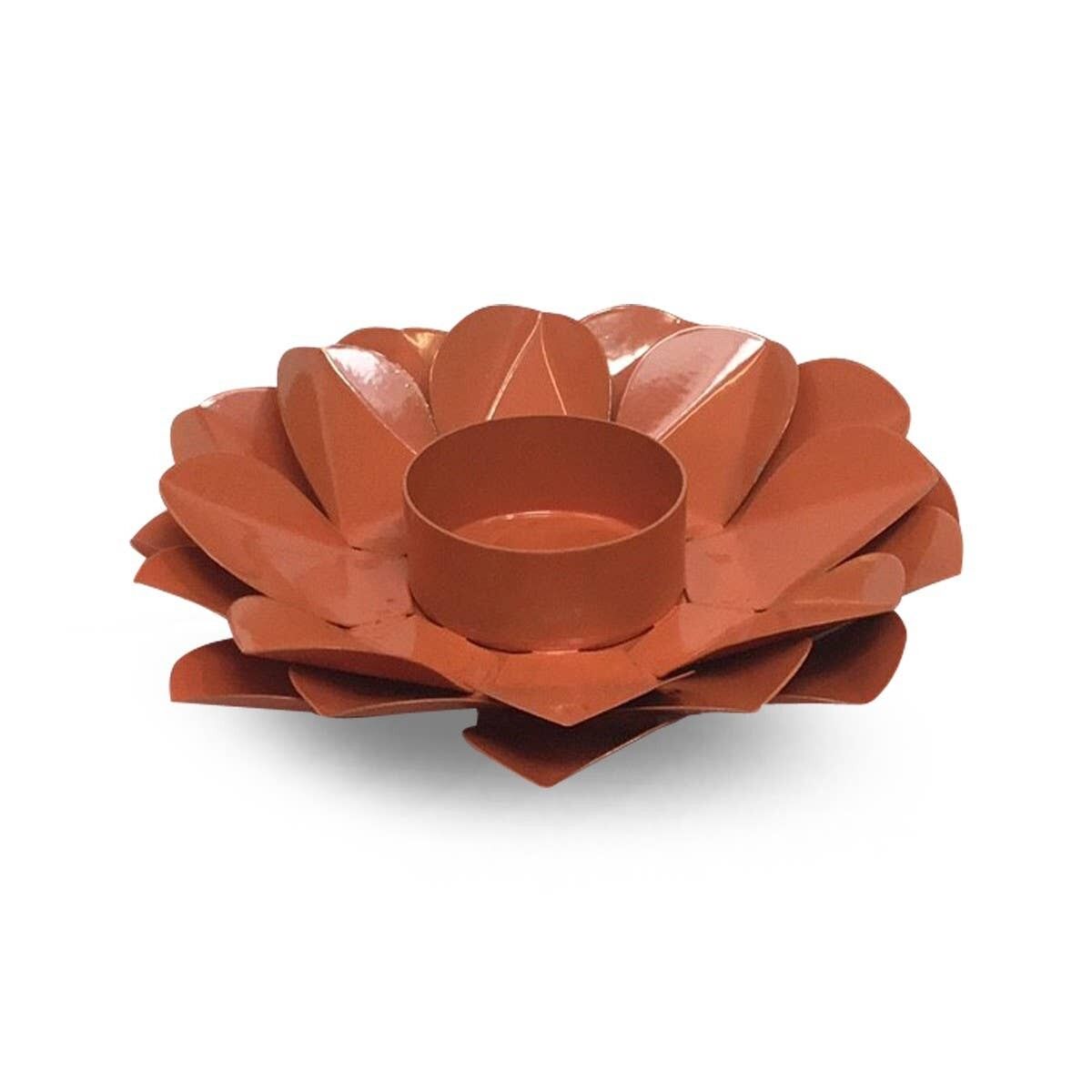 PORTACANDELE LOTUS CHAKRA S SACRALE ARANCIO