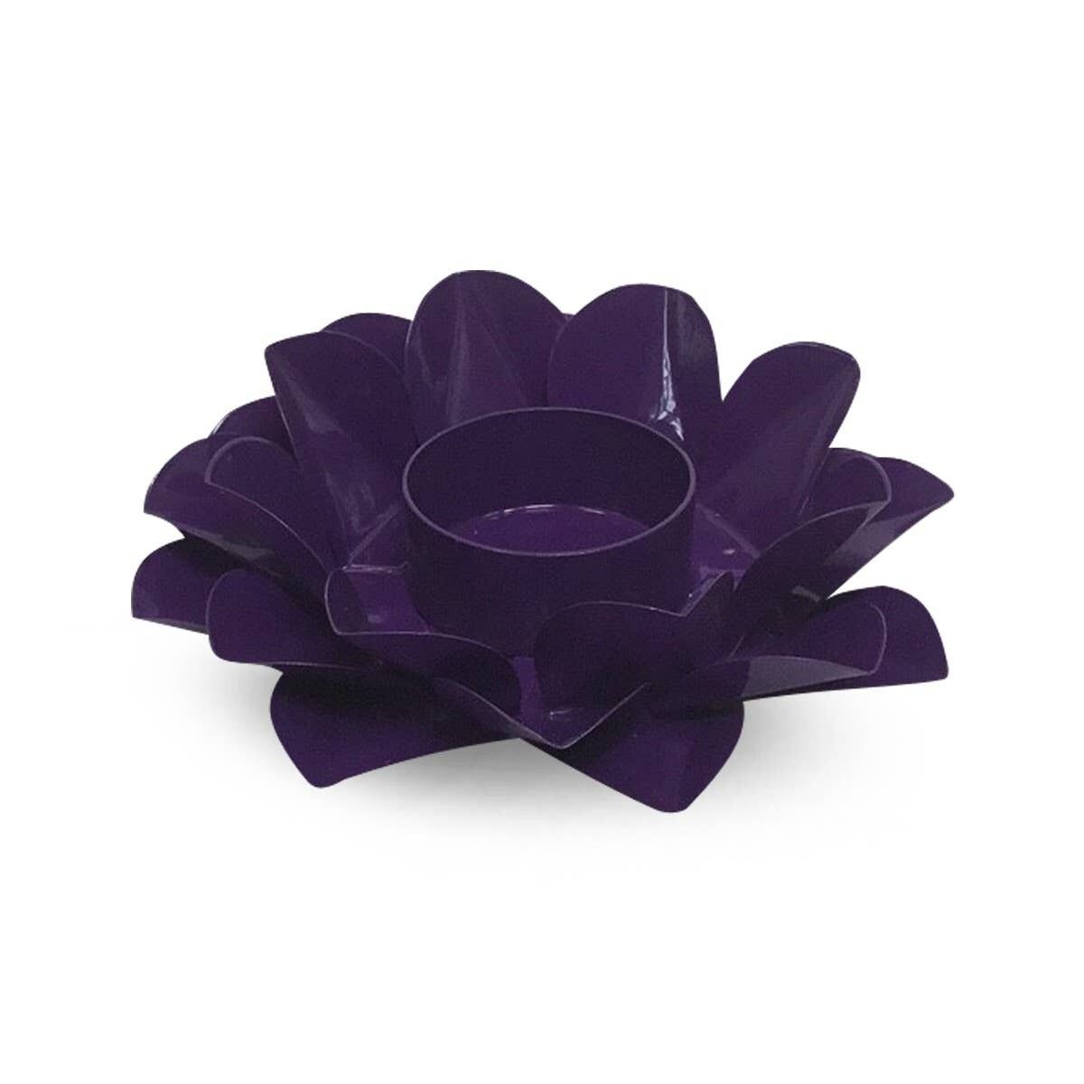 LOTUS PORTACANDELE CORONA VIOLA CHAKRA