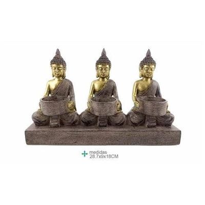 Portavelas Buda meditando