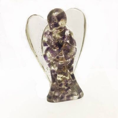 Figurine di angeli Orgone-Ametista 7cm