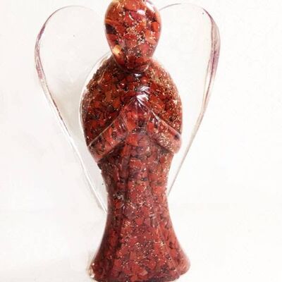 Figurine di angelo Orgone - Diaspro Rosso 20cm