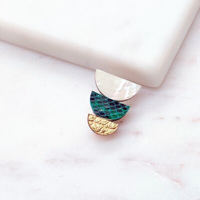 Broche gigi nacre & serpent