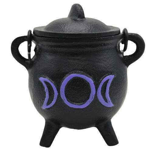 Gusseiserner Kessel Triple Moon Schwarz & Lila
