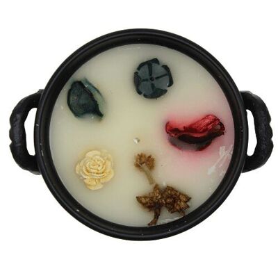 Cauldron Candle White Sage Flower of Life