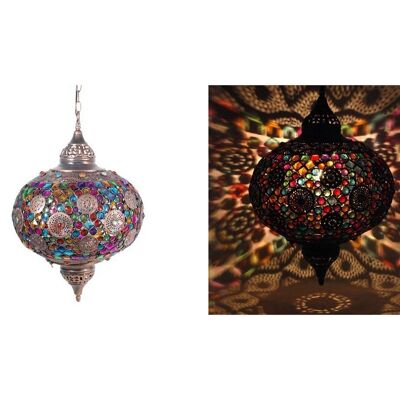 Oval-Shaped Hanging Lamp