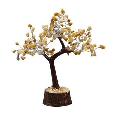 Albero delle gemme con Buddha che ride 160 perline - Riflettente