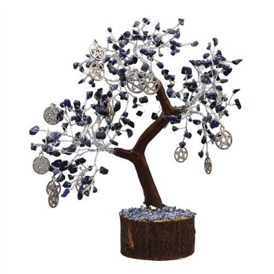 Arbre aux pierres précieuses avec breloques Pentacle 300