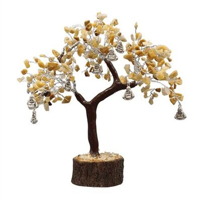 Arbre aux pierres précieuses avec Bouddha rieur 300 perles - Réfléchissant
