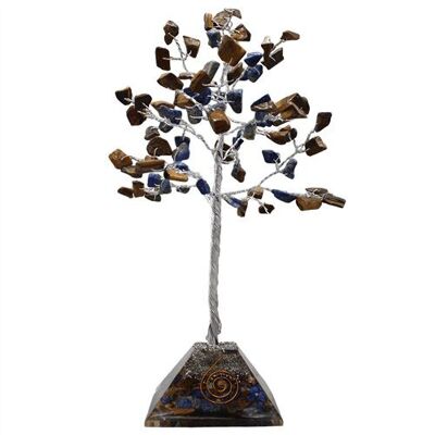 Gem Tree avec Tiger Eye & Lapis Lazuli Combo 100 Perles