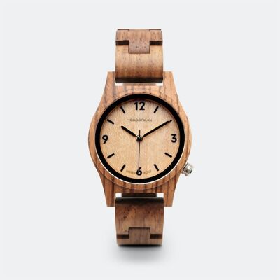 Reloj de mujer de madera completa - 32 mm