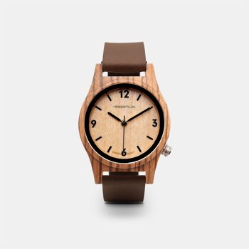 Montre femme cuir et bois - 32mm 1